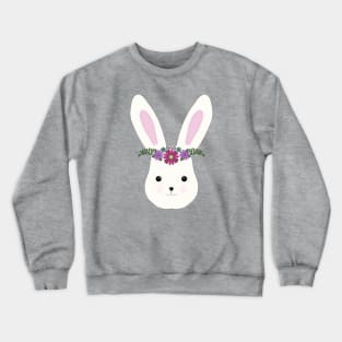 Cute bunny with flower crown Crewneck Sweatshirt